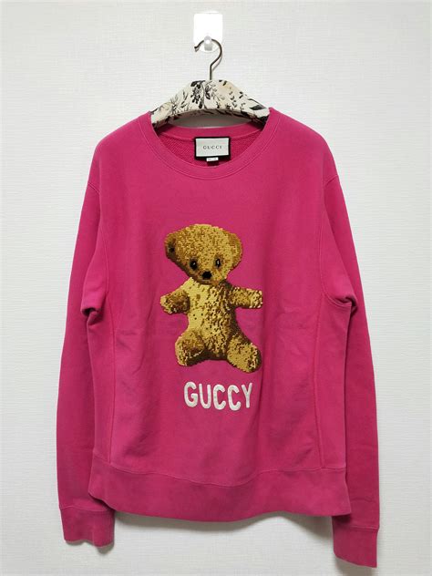 gucci bear tshirt|gucci guccy teddy bear sweatshirt.